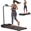 Portable Home Office Treadmill With Armrests, 265 Lbs Load Capacity, Powerful Silent Motor, 12 Programs, Remote Control