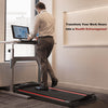 Portable Home Office Treadmill With Armrests, 265 Lbs Load Capacity, Powerful Silent Motor, 12 Programs, Remote Control