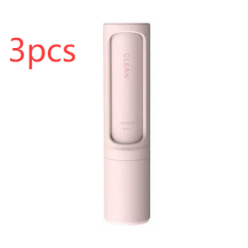 2-1 Reusable Pet/Clothes Hair Remover Brush Lint Roller Portable Effective Self Cleaning Tool for Cat Dog Fur Hair Dust Removal Brush
